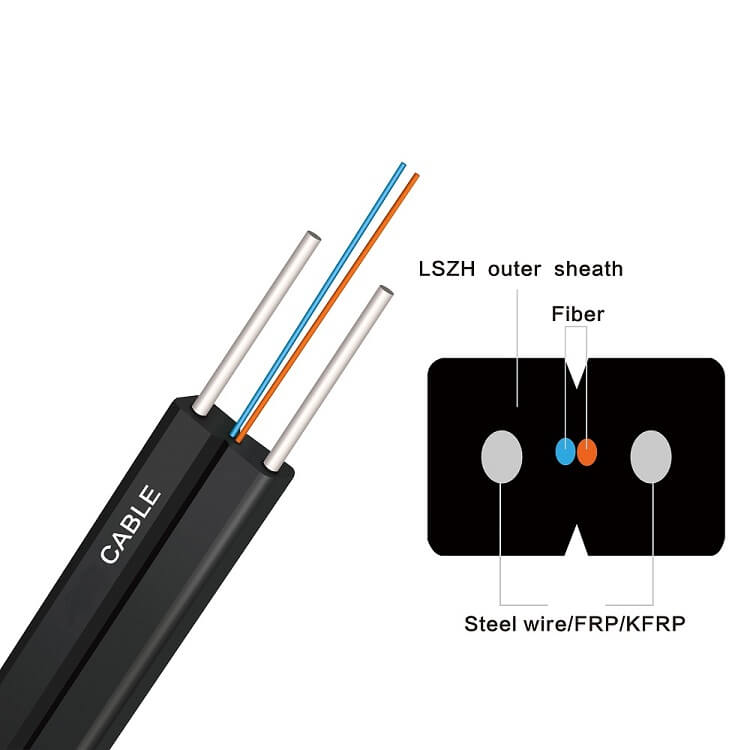 fiber drop cable outdoor 1 2 4 core g652 g652d g657a g657a2 ftth single ...