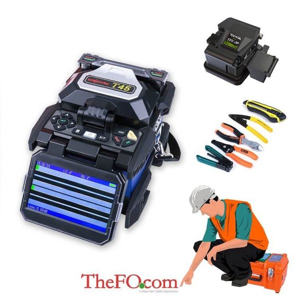 T45 FTTH Fiber Optic Fusion Splicer Machine Core Alignment Fusion Splicing Machine - Image 2