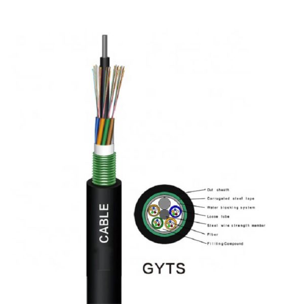 Manufacturer Direct Buried Underground 4 6 8 Cores PE Outer Sheath GYTS Fiber Optic Cable - Image 2