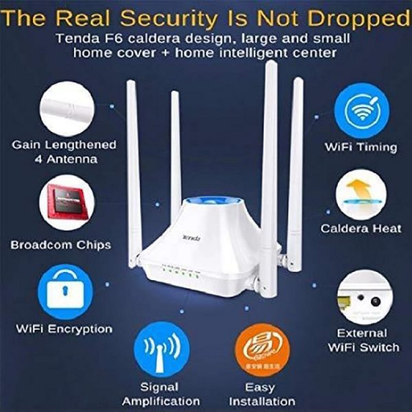 English Version tenda f6 router 300Mbps 4 Antenna 4 Port english version WIFI router - Image 5